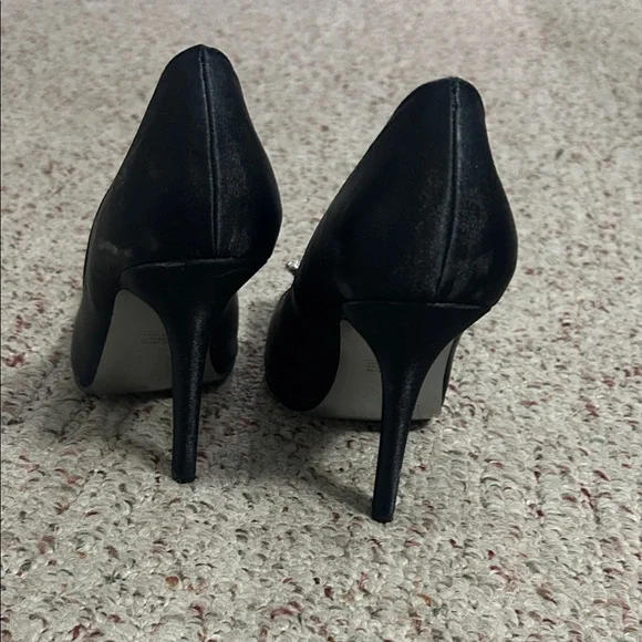 Martinez Valero Black Heels with Sparkling Buckle - Picture 3 of 5